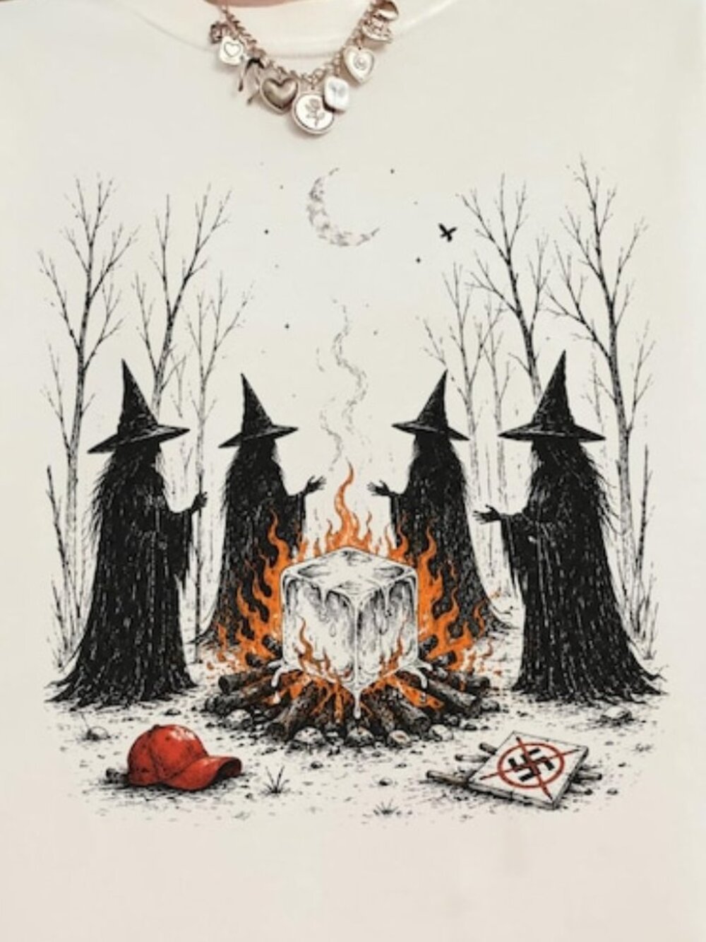Subtle Anti Trump Graphic Liberal Halloween Shirt - Picture 2 of 4